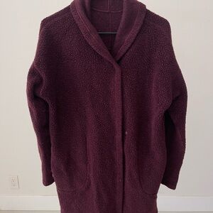Lululemon Cozy Plush Longline Sherpa Coat - Deep Plum